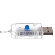 USB svetelný záves 108 LED - teplá biela