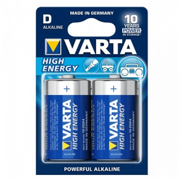 Alkalická batéria Varta LR20 D 1,5 V 16500 mAh High Energy (2 pcs) Modrá