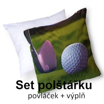 3D obliečka na vankúšik - Golf - II.akost - Vankúšik s výplňou (100% pes guličkové duté vlákno)