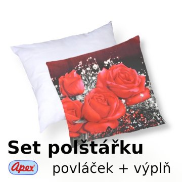 3D obliečka na vankúšik Apex - Romance - set Vankúšik s výplňou + Obliečka