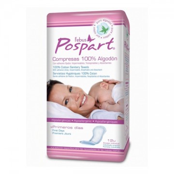 Cotton Maternity Pads Indasec (12 uds)