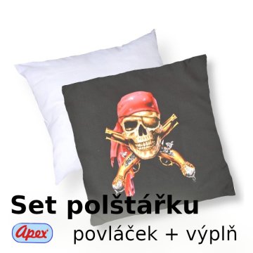 3D obliečka na vankúšik Apex - Pirát - set Vankúšik s výplňou + Obliečka