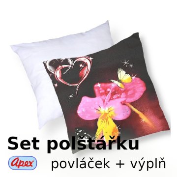 3D obliečka na vankúšik Apex - Love - set Vankúšik s výplňou + Obliečka