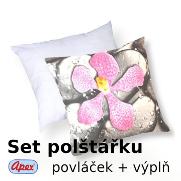 3D obliečka na vankúšik Apex - Orchidea - set Vankúšik s výplňou + Obliečka